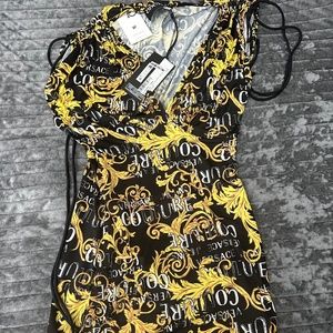Brand new Versace couture v neck dress